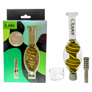 Clover Glass Twisted Color Nectar Collector Set - [GW9739]